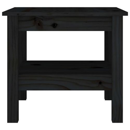 Table basse Noir 45x45x40 cm Bois massif de pin - Photo n°3; ?>