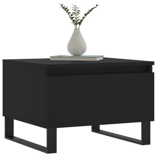 Table basse noir 50x46x35 cm bois d'ingénierie - Photo n°3; ?>