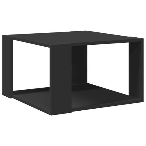 Table basse noir 51,5x51,5x30 cm bois d'ingénierie - Photo n°2; ?>