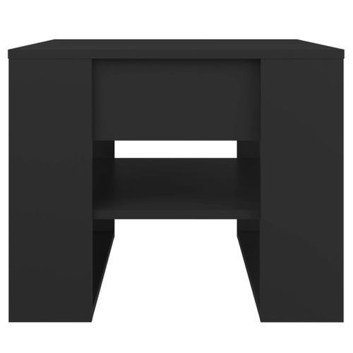 Table basse noir 55,5x55x45 cm bois d'ingénierie - Photo n°3; ?>