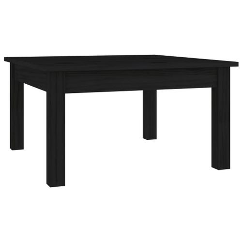 Table basse Noir 55x55x30 cm Bois massif de pin - Photo n°2; ?>