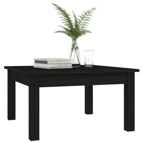 Table basse Noir 55x55x30 cm Bois massif de pin - Photo n°3; ?>