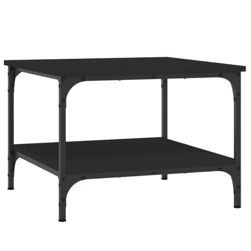 Table basse Noir 55x55x40 cm bois d'ingénierie - Photo n°2; ?>