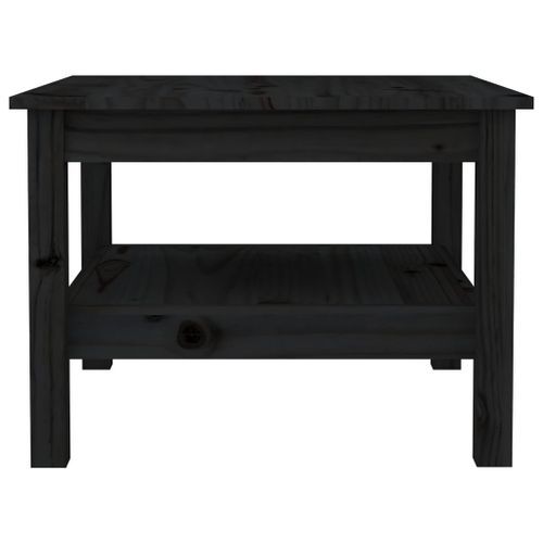 Table basse Noir 55x55x40 cm Bois massif de pin - Photo n°3; ?>