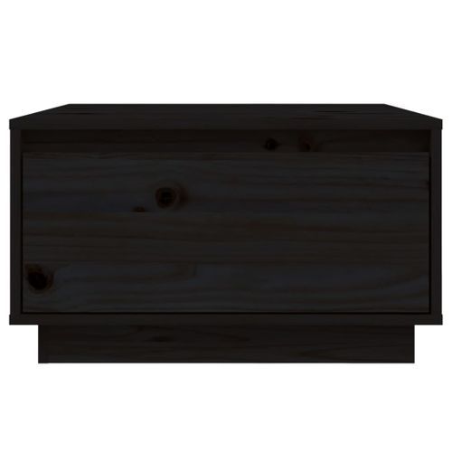 Table basse Noir 55x56x32 cm Bois massif de pin - Photo n°3; ?>