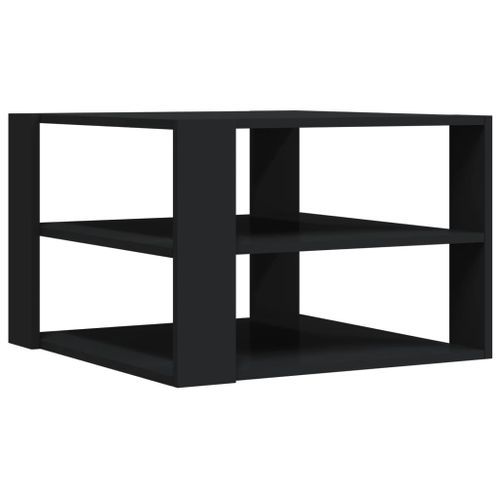 Table basse noir 59,5x59,5x40 cm bois d'ingénierie - Photo n°2; ?>