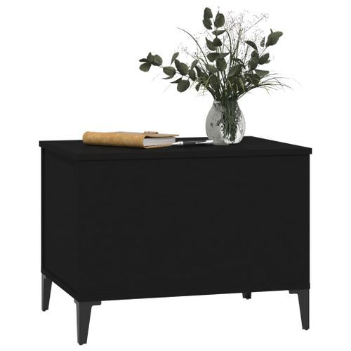 Table basse Noir 60x44,5x45 cm Bois d'ingénierie - Photo n°3; ?>