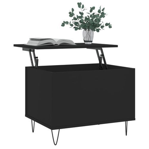 Table basse Noir 60x44,5x45 cm Bois d'ingénierie - Photo n°3; ?>