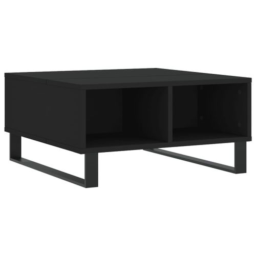 Table basse Noir 60x60x30 cm Bois d'ingénierie - Photo n°2; ?>