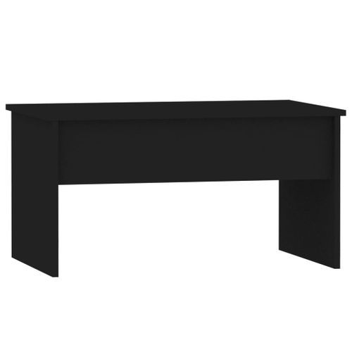 Table basse Noir 80x50,5x41,5 cm Bois d'ingénierie - Photo n°3; ?>