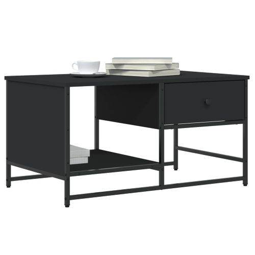 Table basse noir 85,5x51x45 cm bois d'ingénierie - Photo n°3; ?>