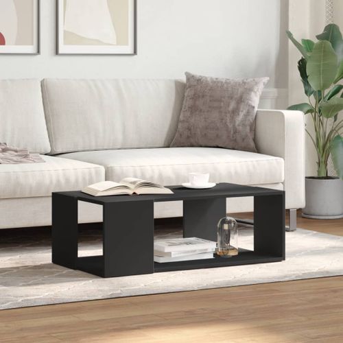 Table basse noir 89,5x48x30 cm bois d'ingénierie - Photo n°3; ?>