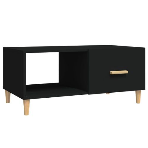 Table basse Noir 89,5x50x40 cm Bois d'ingénierie - Photo n°2; ?>