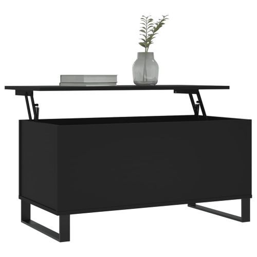 Table basse Noir 90x44,5x45 cm Bois d'ingénierie - Photo n°3; ?>