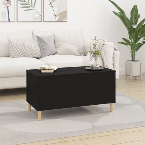 Table basse Noir 90x44,5x45 cm Bois d'ingénierie - Photo n°3; ?>