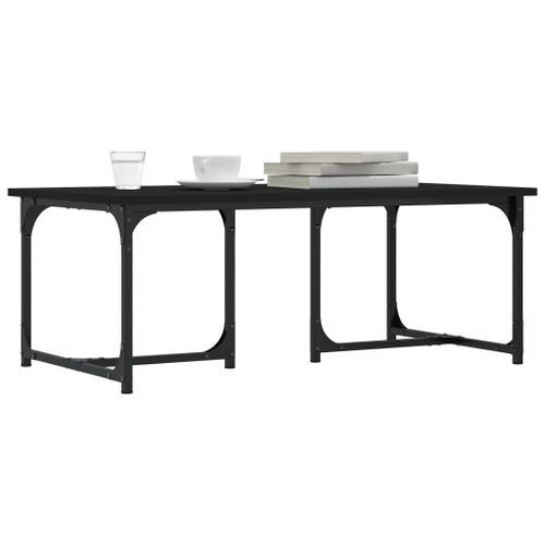 Table basse Noir 90x50x35 cm Bois d'ingénierie - Photo n°3; ?>