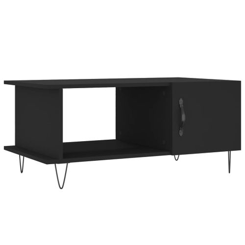 Table basse noir 90x50x40 cm bois d'ingénierie - Photo n°2; ?>