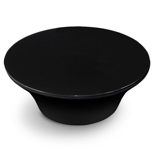 Table basse Noir et Plateau verre teinté noir Kol - Photo n°2; ?>