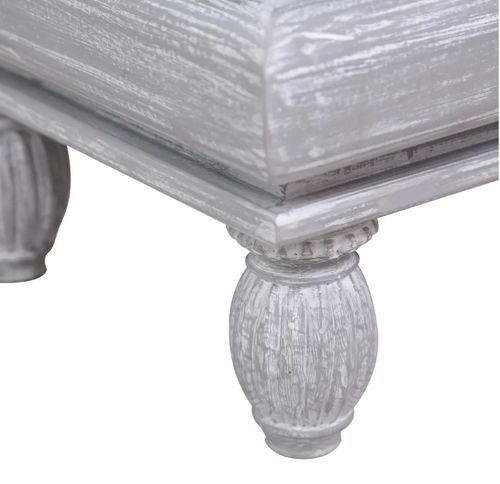 Table basse rectangulaire acajou massif gris brossé Jeannel - Photo n°3; ?>