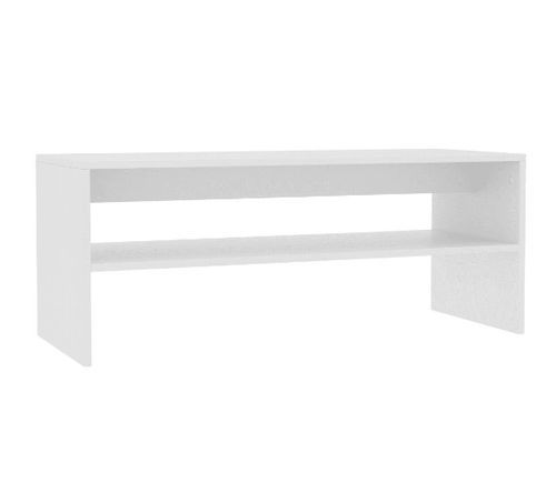 Table basse rectangulaire bois blanc Sonya - Photo n°3; ?>