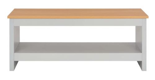 Table basse rectangulaire bois clair et gris Patt - Photo n°2; ?>
