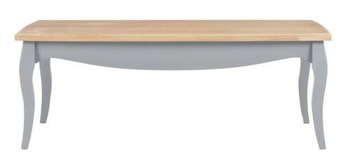 Table basse rectangulaire bois clair et pin massif gris Bart - Photo n°2; ?>