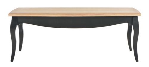 Table basse rectangulaire bois clair et pin massif noir Bart - Photo n°2; ?>