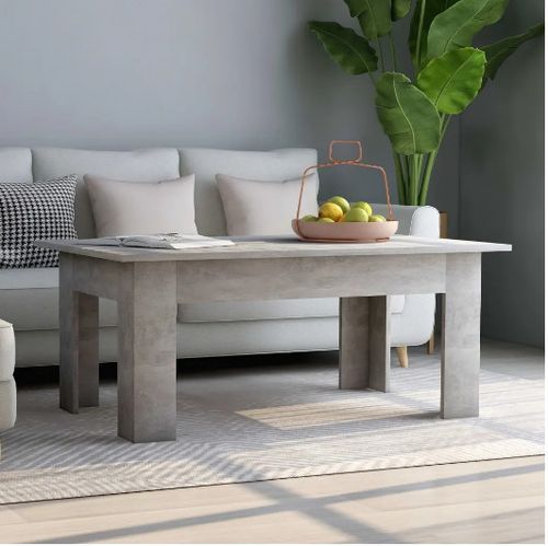 Table basse rectangulaire bois gris béton Léonie - Photo n°2; ?>