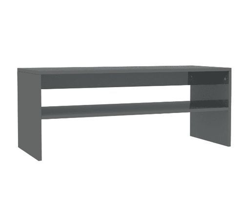 Table basse rectangulaire bois gris brillant Sonya - Photo n°2; ?>