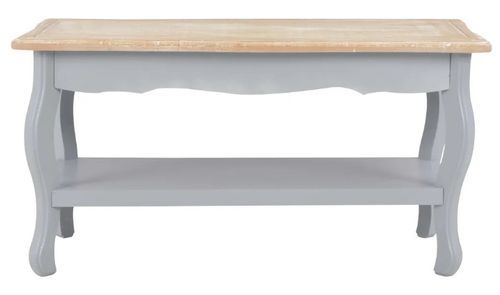 Table basse rectangulaire bois gris et pin massif clair Pamela - Photo n°2; ?>