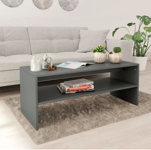 Table basse rectangulaire bois gris Sonya - Photo n°3; ?>
