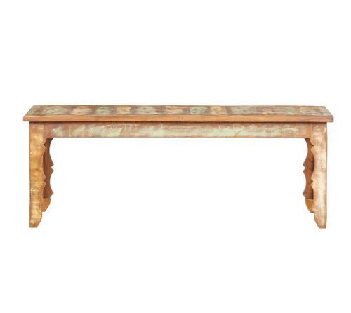 Table basse rectangulaire bois massif recyclé clair Zingo L 110 cm - Photo n°2; ?>