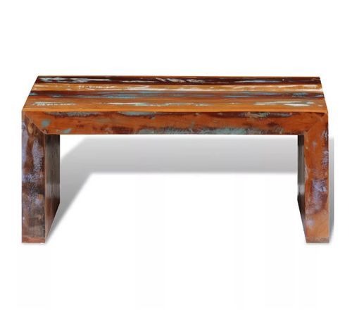 Table basse rectangulaire bois massif recyclé Lau - Photo n°2; ?>