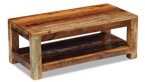 Table basse rectangulaire bois massif recyclé Moust - Photo n°2; ?>