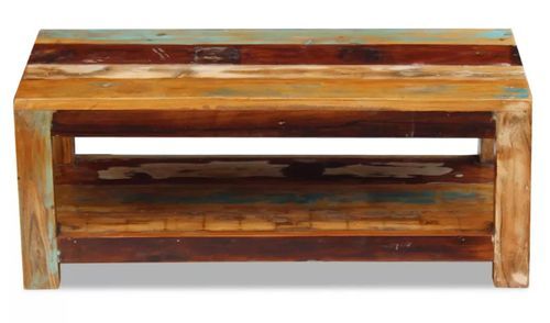 Table basse rectangulaire bois massif recyclé Moust - Photo n°3; ?>