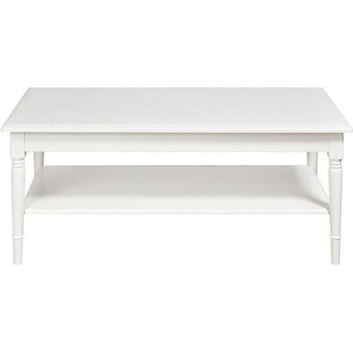 Table basse rectangulaire bois mélaminé blanc mat Riane - Photo n°2; ?>