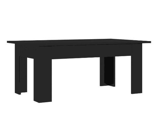 Table basse rectangulaire bois noir brillant Léonie - Photo n°3; ?>