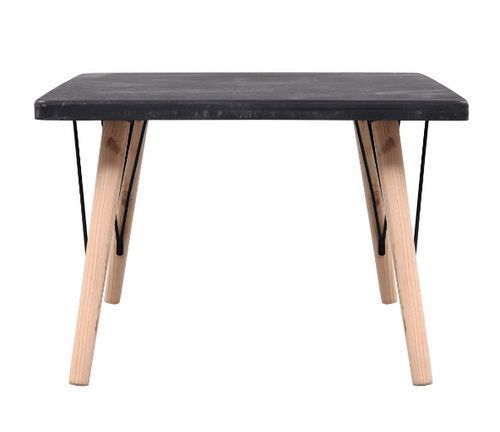 Table basse rectangulaire bois noir et pieds pin massif clair Katsa - Photo n°3; ?>