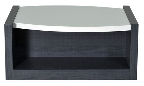 Table basse rectangulaire bois laqué blanc et anthracite mate Klype 90 cm - Photo n°2; ?>