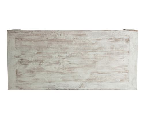 Table basse rectangulaire pin massif recyclé blanc vieilli Ivy - Photo n°3; ?>
