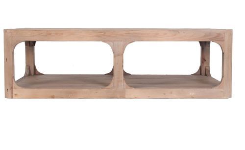 Table basse rectangulaire pin massif recyclé naturel Landrie - Photo n°2; ?>