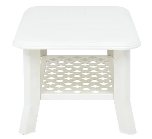 Table basse rectangulaire plastique blanc Manu - Photo n°3; ?>