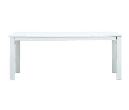 Table basse rectangulaire plastique et métal blanc Roni - Photo n°2; ?>