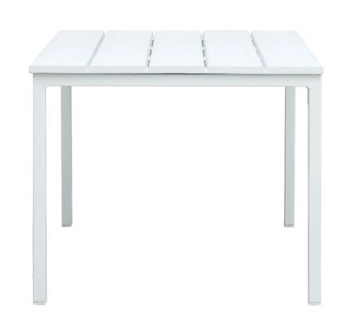 Table basse rectangulaire plastique et métal blanc Roni - Photo n°3; ?>