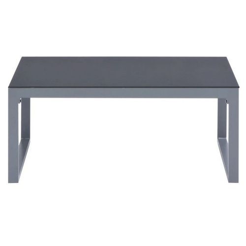 Table basse rectangulaire verre et métal gris Legix - Photo n°2; ?>