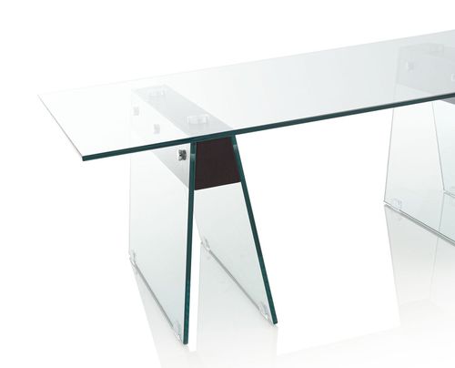 Table basse rectangulaire verre transparent Luisa L 120 cm - Photo n°3; ?>