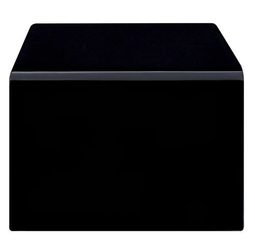 Table basse rectangulaire verre trempé noir Shaimi - Photo n°3; ?>