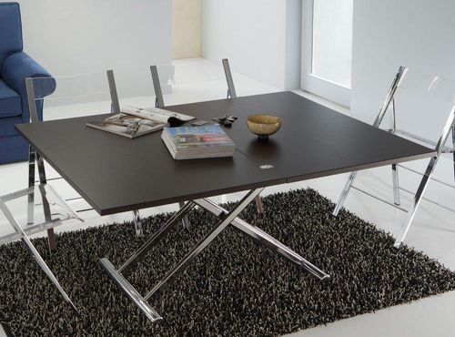 Table basse relevable bois blanc mat Soft 110x70/140 cm - Photo n°2; ?>
