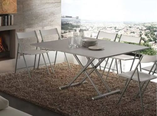 Table basse relevable bois gris basalte Soft 110x70/140 cm - Photo n°3; ?>