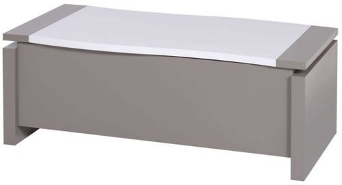 Table basse relevable bois laqué blanc et gris Ravi - Photo n°2; ?>